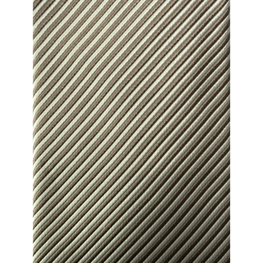 NWT ROBERT TALBOTT 100% Silk Tie Cream/Beige Striped - Made In USA - EUC‎